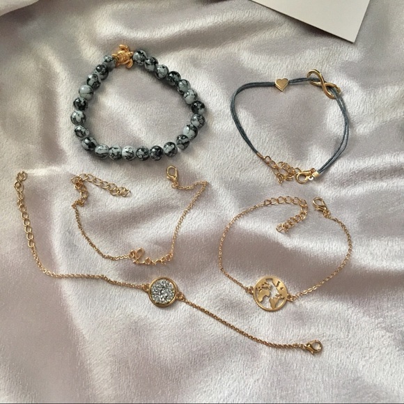 5-piece Earth Turtle Love Peace Bead Bracelet - Picture 2 of 8